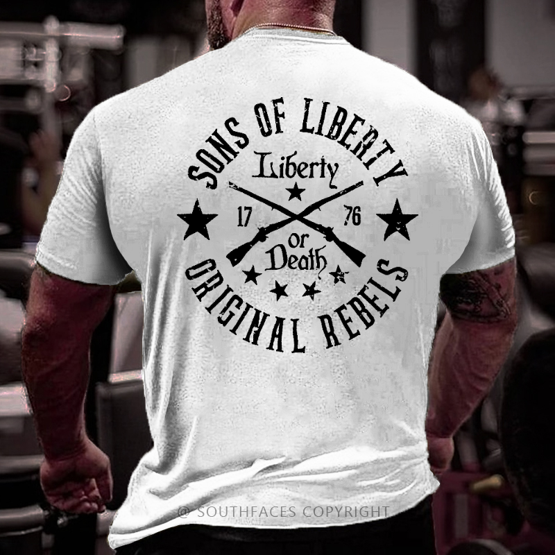 Sons Of Liberty  Original Rebels Liberty Or Death 1776 Print Men's T-shirt