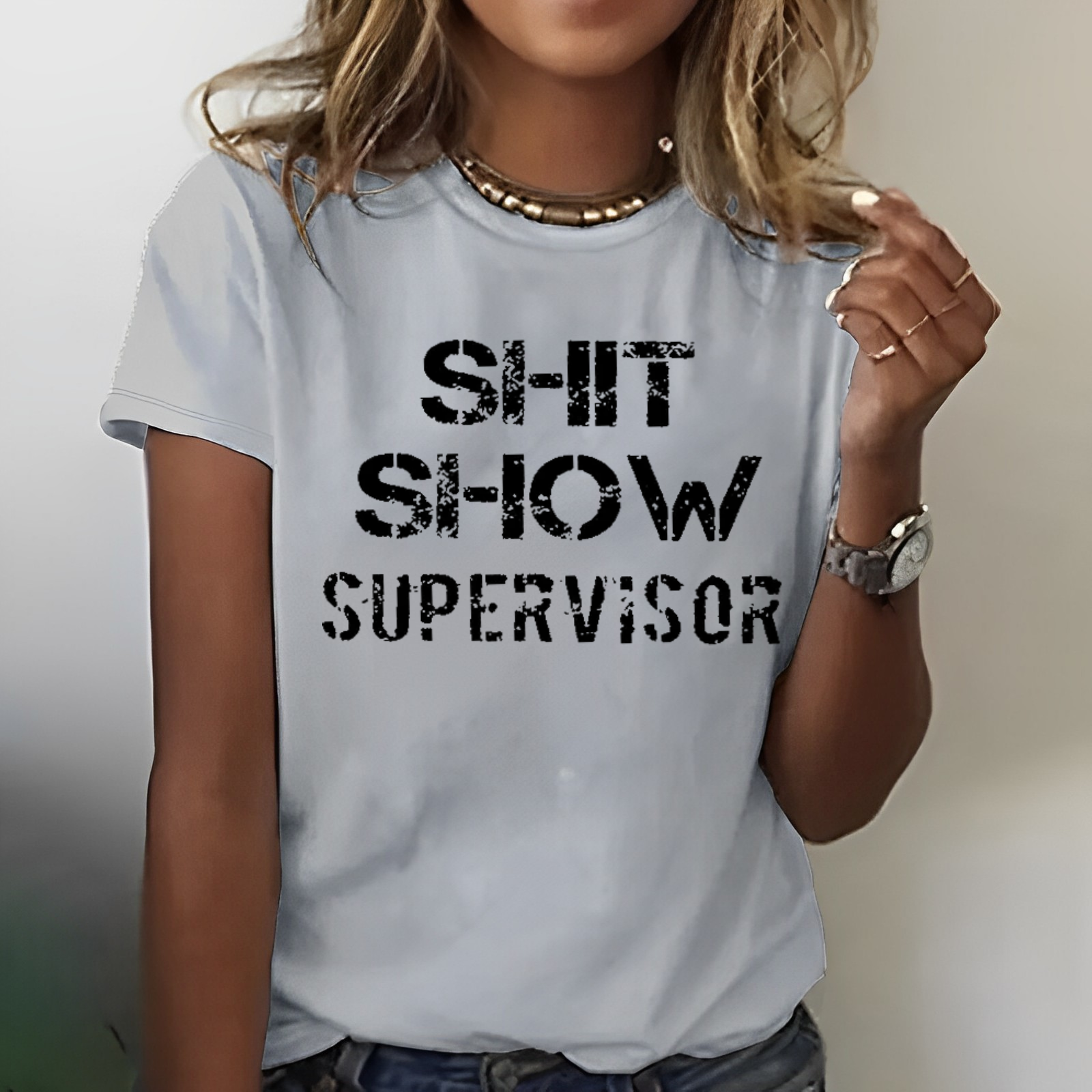 Shit Show Supervisor Print T-shirt