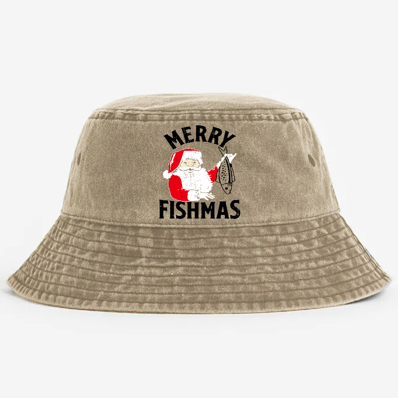 Merry Fishmas, Christmas Bucket Hat