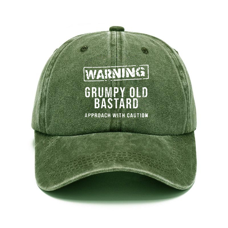 Warning Grumpy Old Bastard Approach With Caution Hat