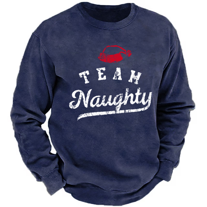 Team Naughty Funny Christmas Sweatshirt