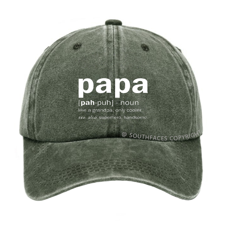 Papa Like A Grandpa Only Cooler See Also Superhero Handsome Funny Hat