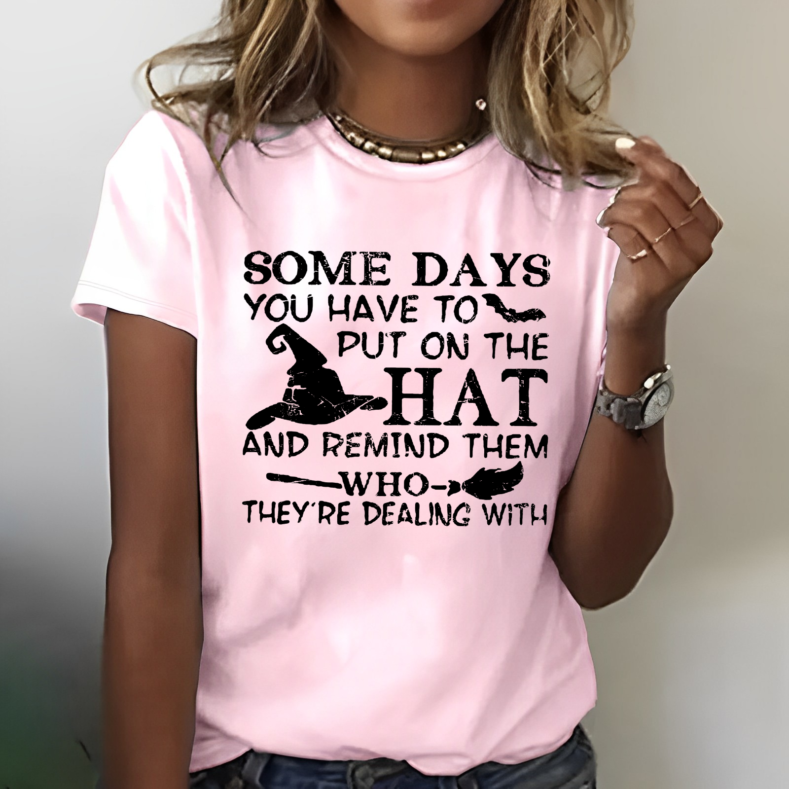 Some Days You Have To Put On The Hat Funny Halloween T-shirt