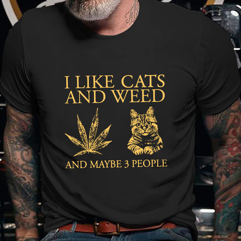 I Like Cats  And Maybe 3 People T-shirt