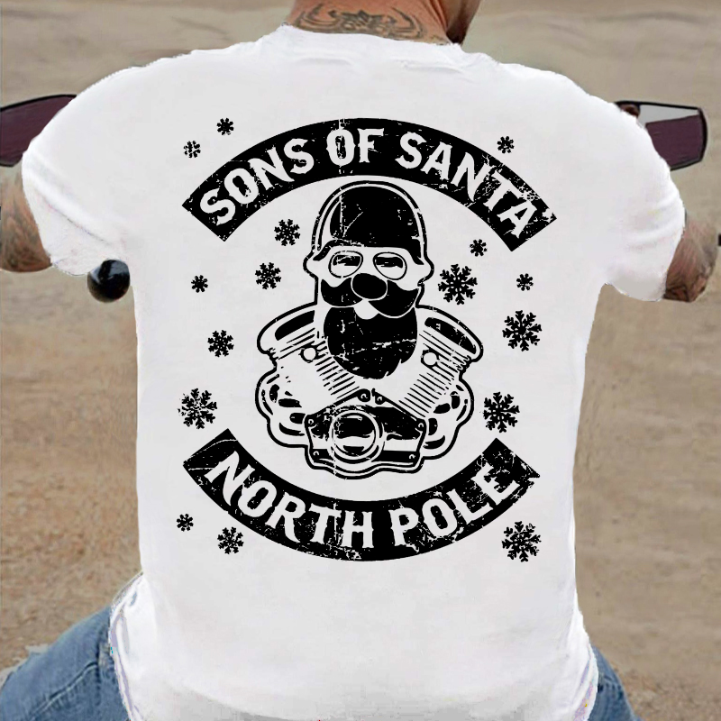 Sons of Santa North Pole Funny Christmas T-shirt