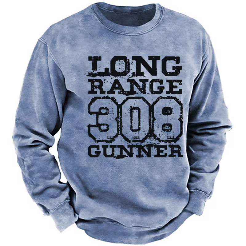 Long Range 308 Gunner Guns Print Sweatshirt