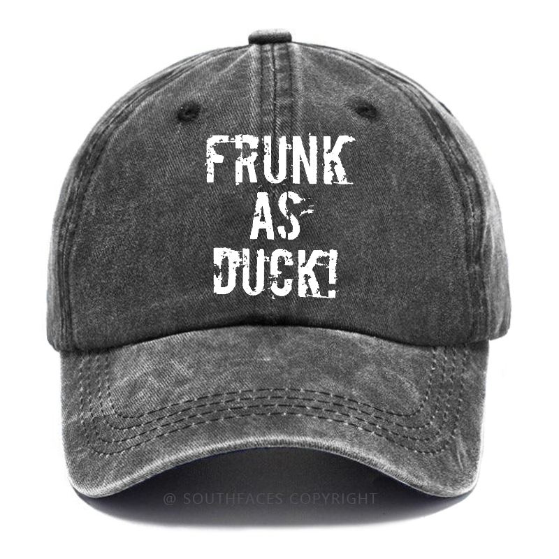 Frunk As Duck Funny Drunk Print Hats