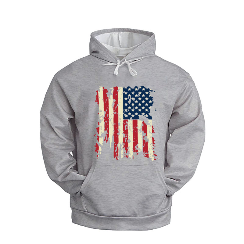 American Old Design Flag Outdoor Leisure Hoodie