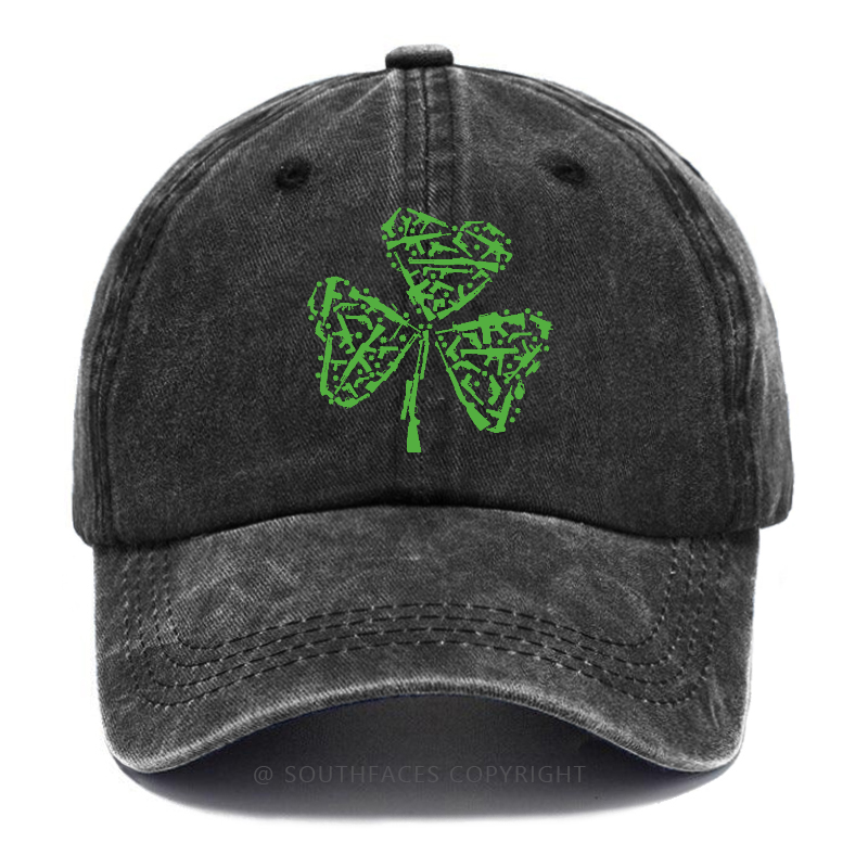 St. Patrick's Day Gun Clover Print Hats