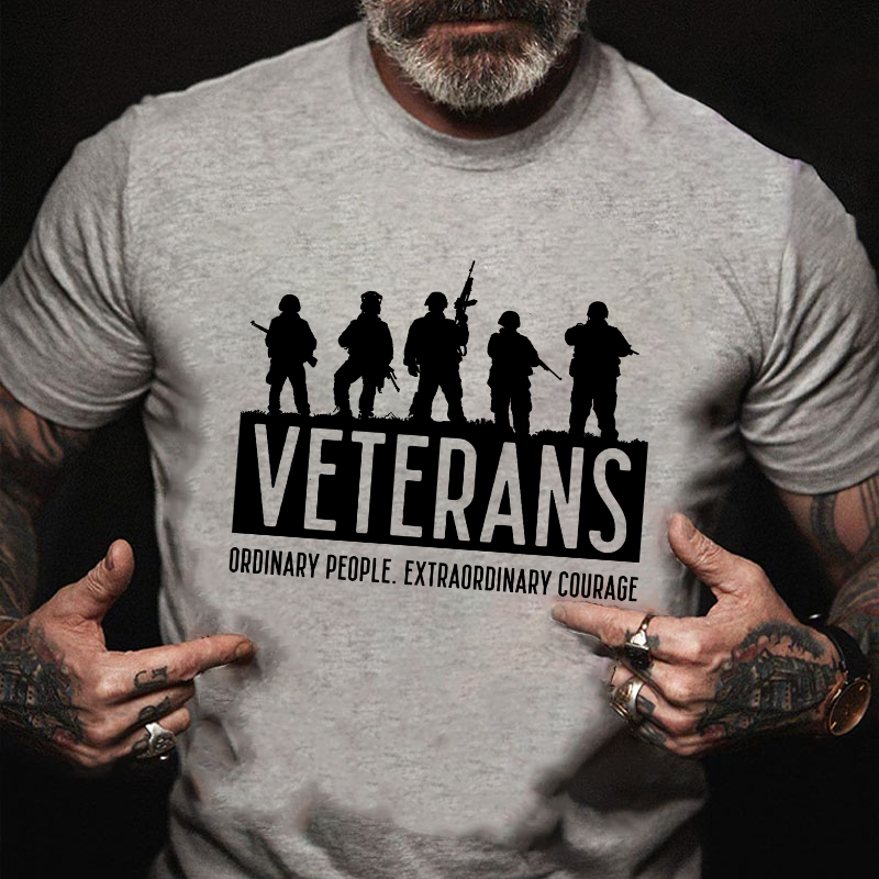 Veterans Ordinary People. Extraordinary Courage T-shirt