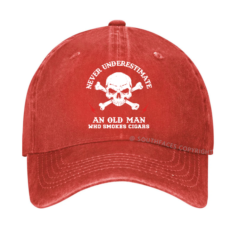 Never Underestimate An Old Man Who Smokes Cigars Hat