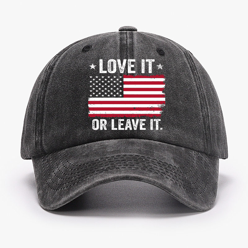 Men'S Love It Or Leave It USA Flag Hat
