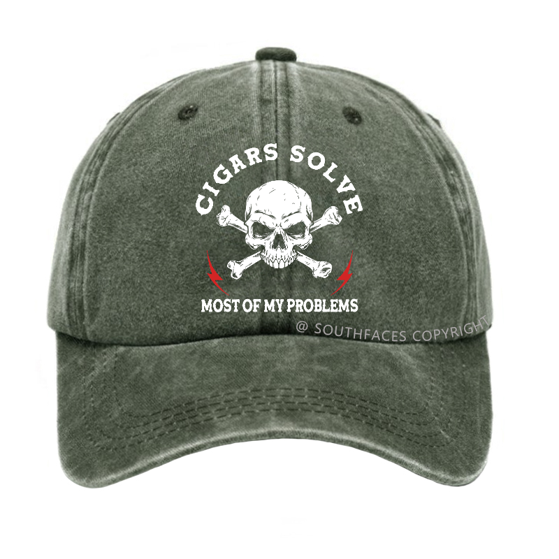 Cigars Solve Most Of My Problems Hat