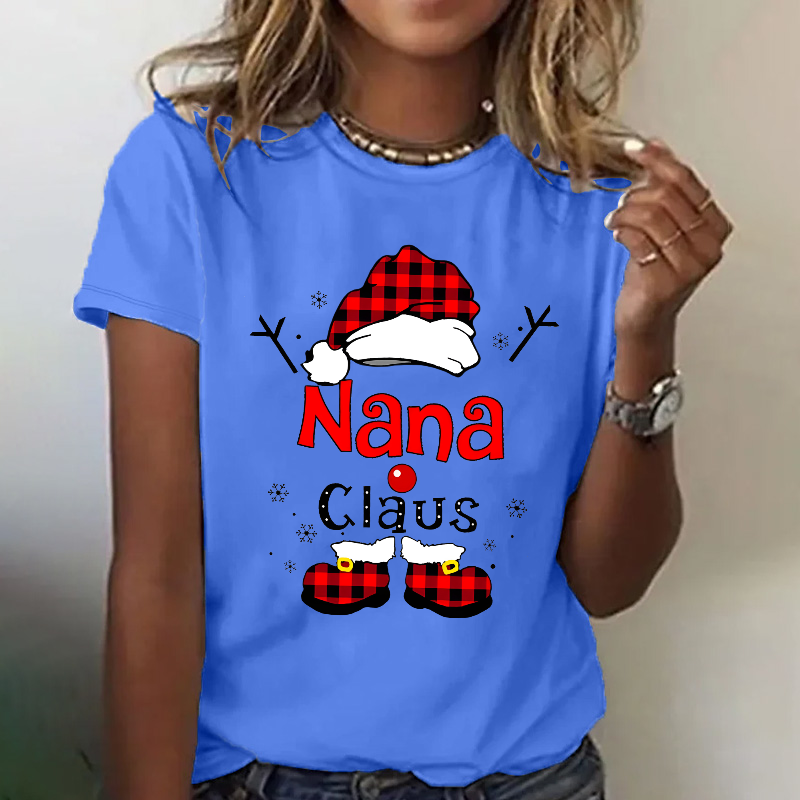 Christmas Grandma Claus Snowflake T-shirt
