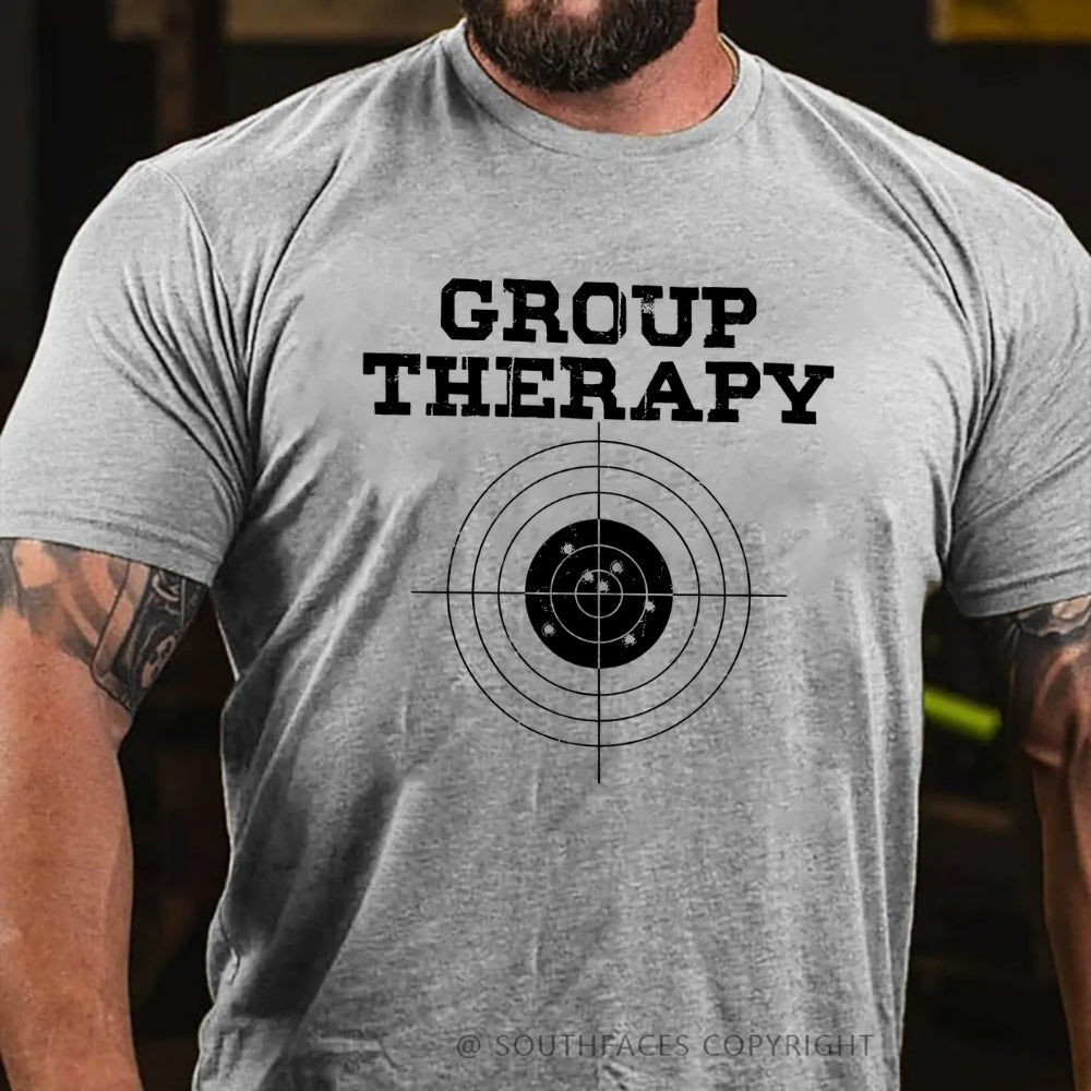 Group Therapy Gun Target Shooting Funny T-shirt
