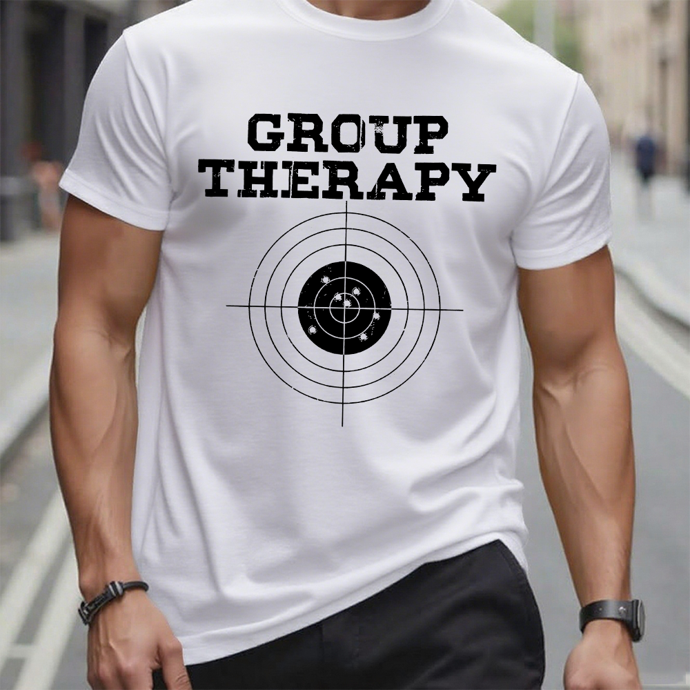 Group Therapy Gun Target Shooting Funny T-shirt