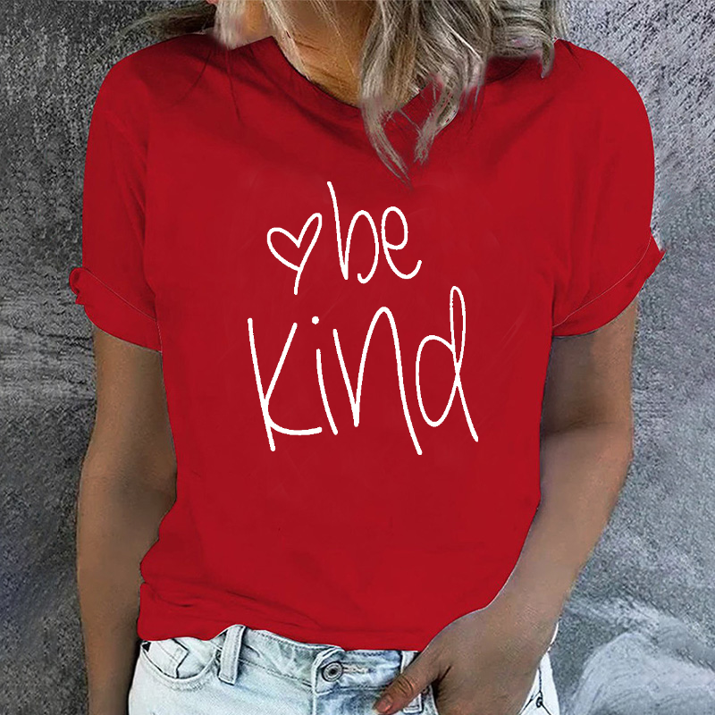 Be Kind Heart Print T-shirt