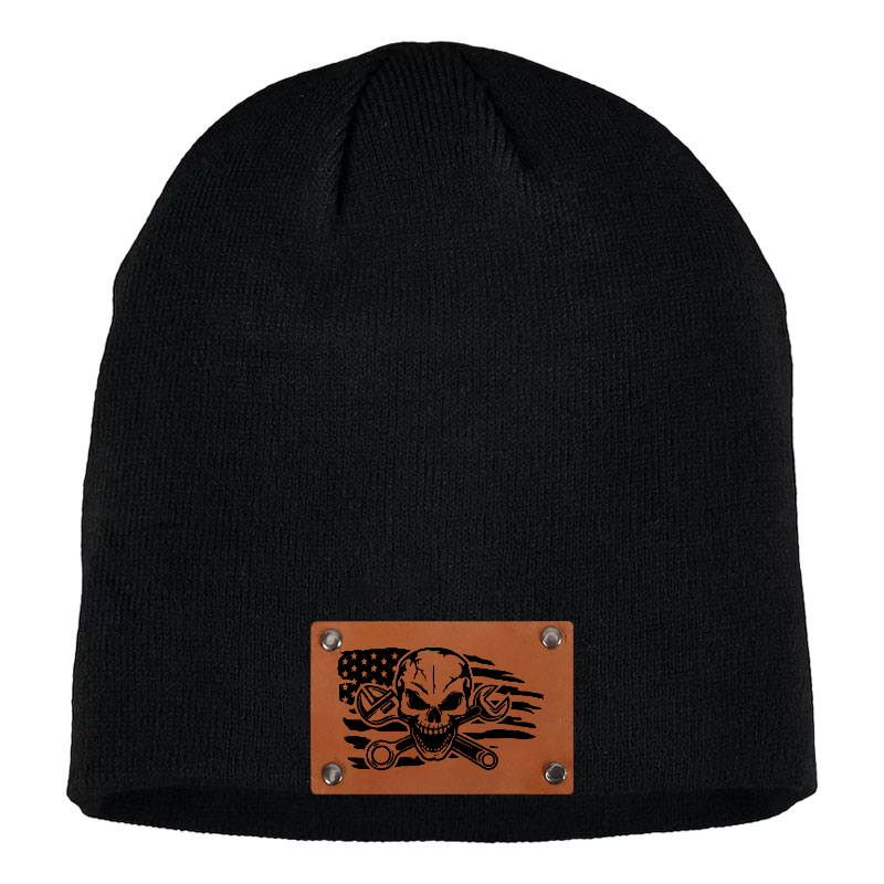Mechanic Skull USA Flag Beanie