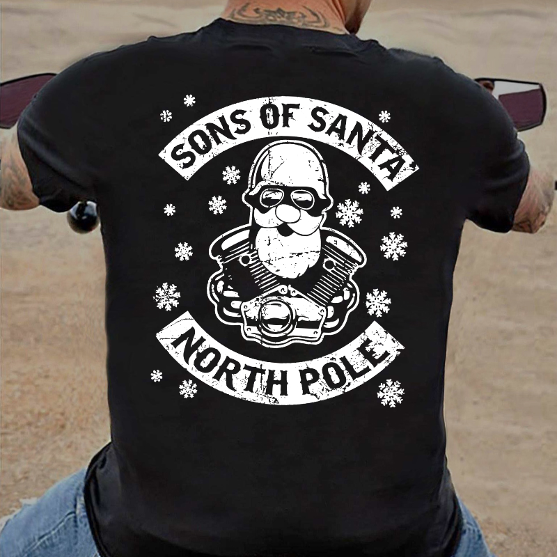 Sons of Santa North Pole Funny Christmas T-shirt