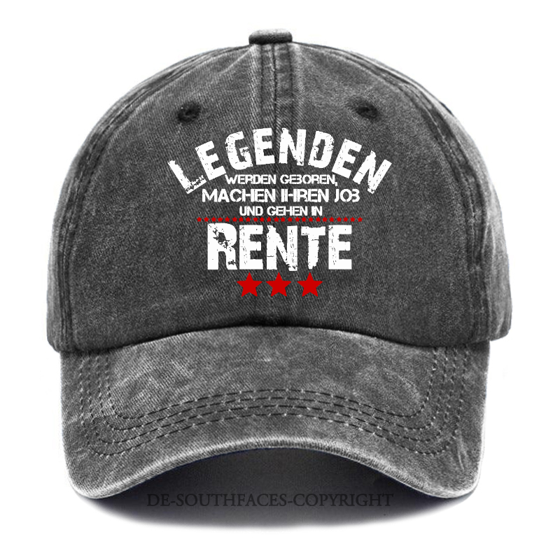 Legenden Werden Geboren  Machen Ihren Job Und Gehen In Rente Baseball Cap