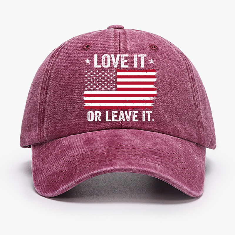 Men'S Love It Or Leave It USA Flag Hat