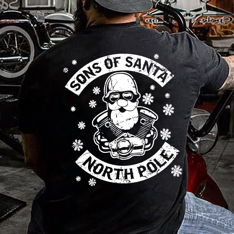Sons of Santa North Pole Funny Christmas T-shirt