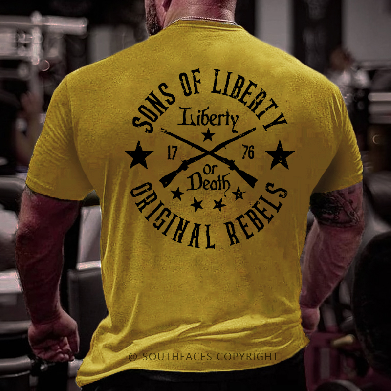 Sons Of Liberty  Original Rebels Liberty Or Death 1776 Print Men's T-shirt
