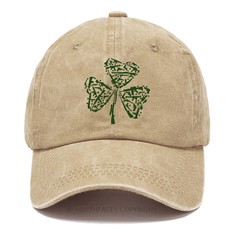St. Patrick's Day Gun Clover Print Hats