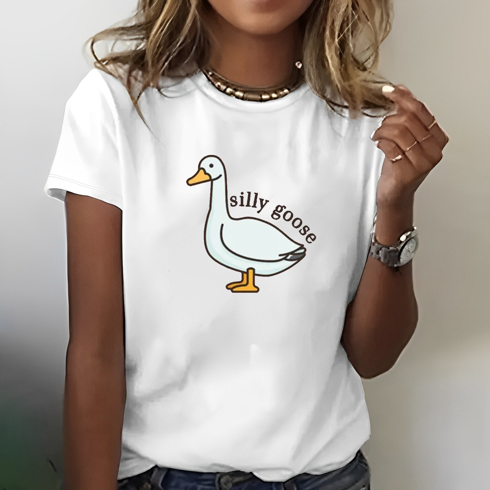Silly Goose Funny Print T-shirt