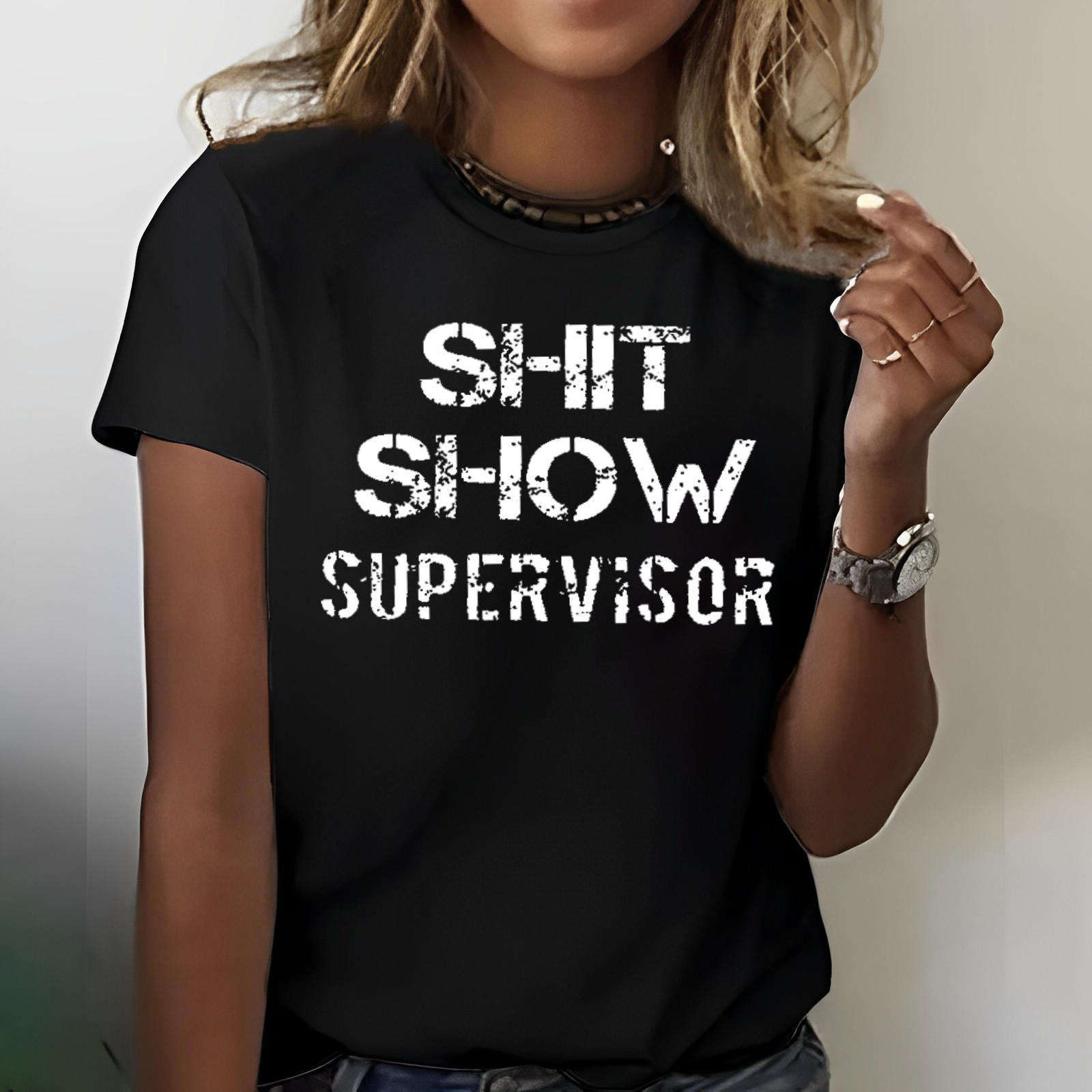 Shit Show Supervisor Print T-shirt