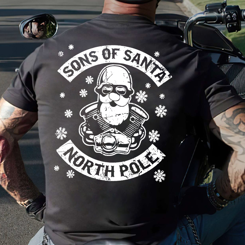 Sons of Santa North Pole Funny Christmas T-shirt