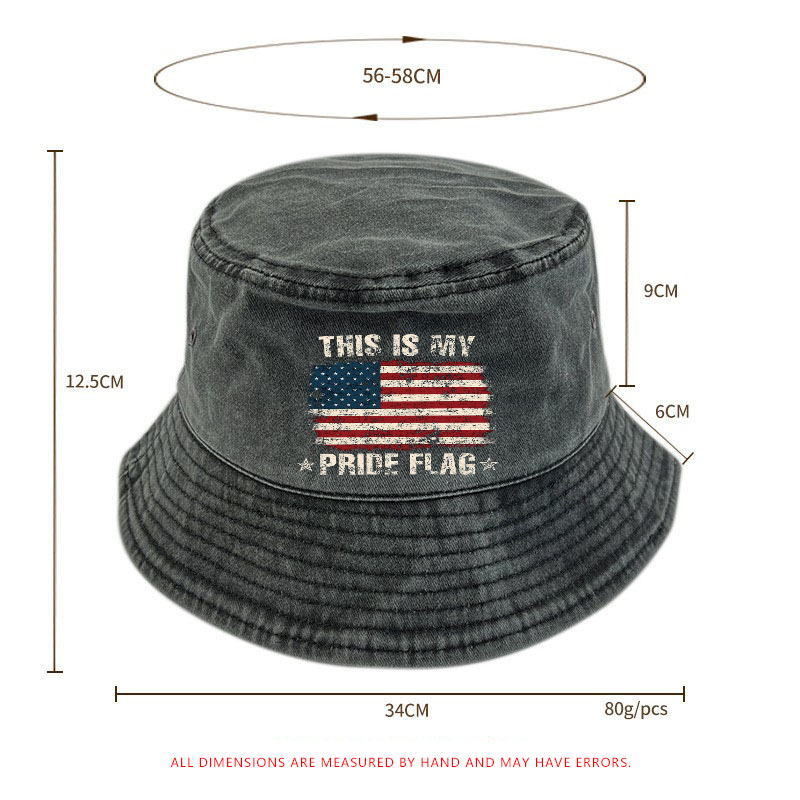 This Is My Pride Flag Print Retro Bucket Hat