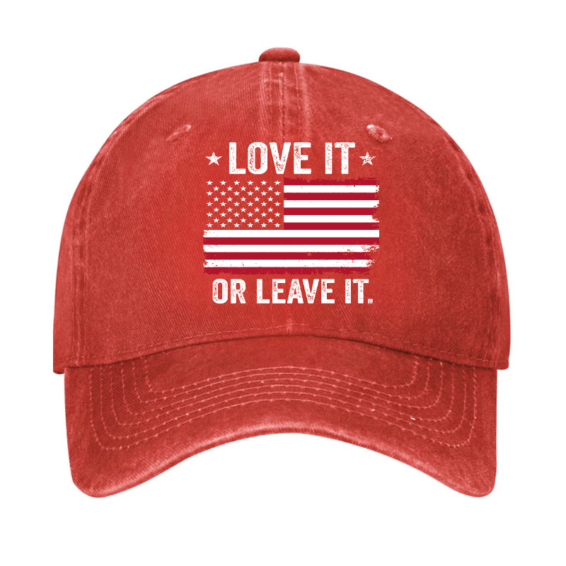 Men'S Love It Or Leave It USA Flag Hat