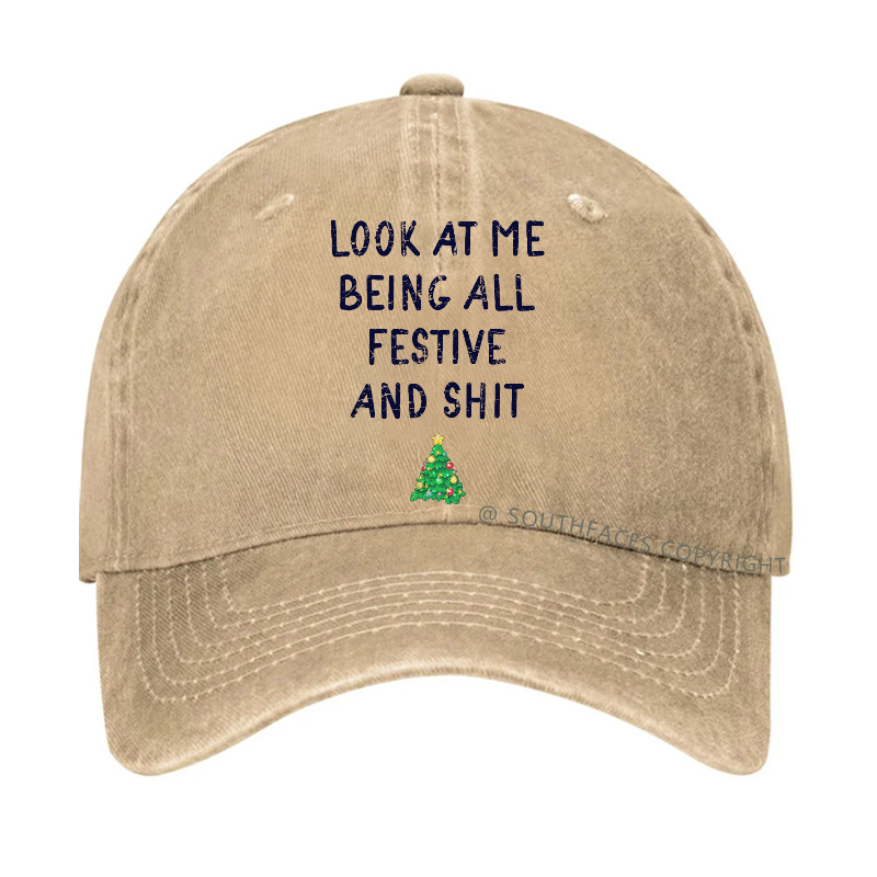 Look At Me Being All Festive And Shit Funny Christmas Hat