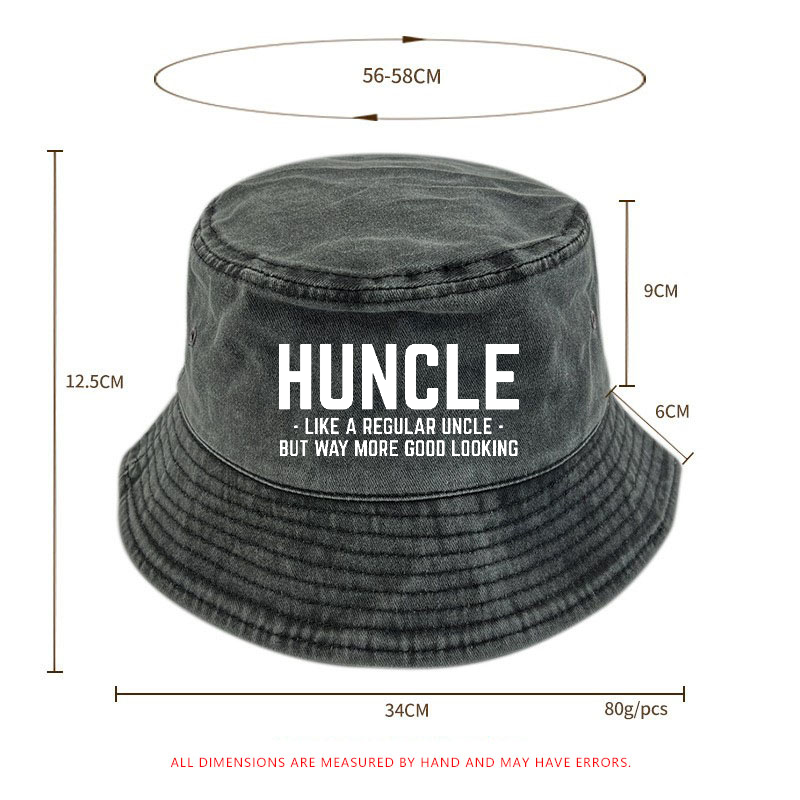 Huncle Like Regular Uncle Way More Good Looking Funny Bucket Hat