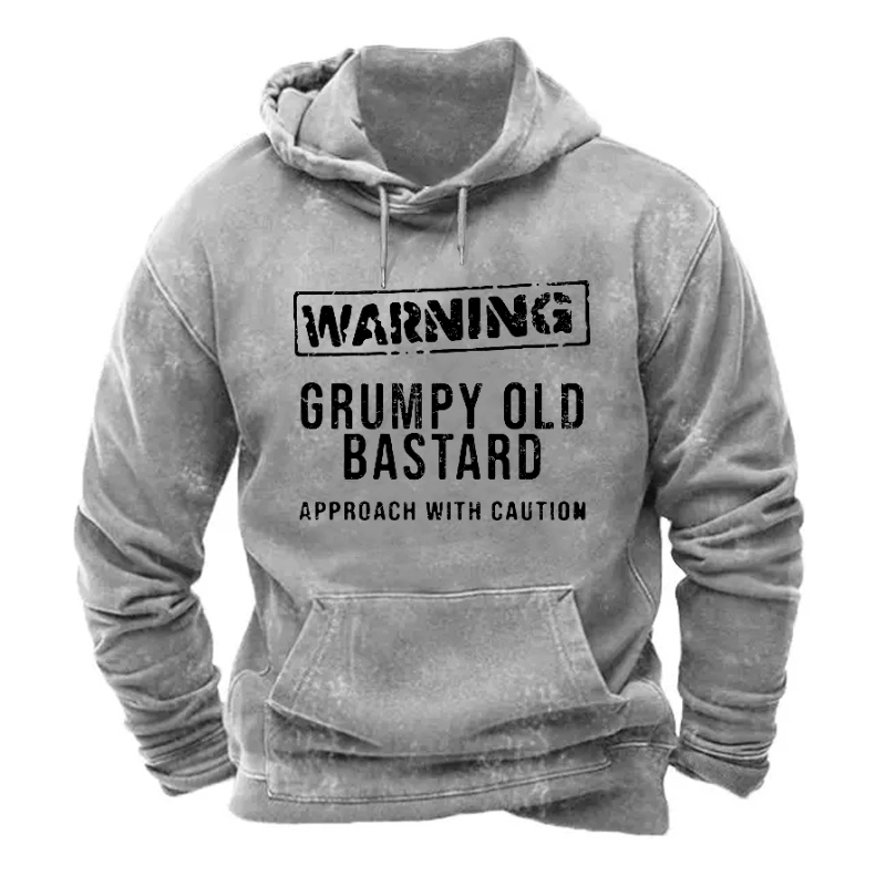 Warning Grumpy Old Bastard Approach With Caution Hoodie
