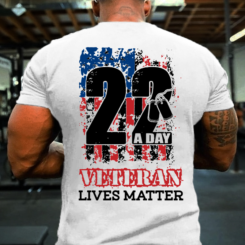 22 Push Up Challenge Veteran Lives Matter T-shirt