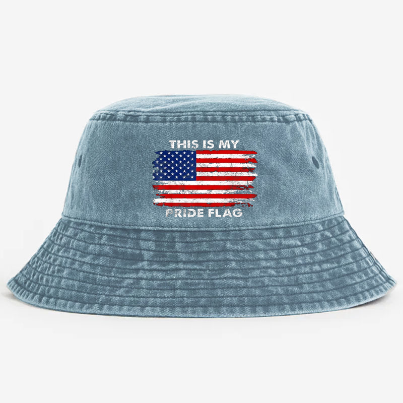 This Is My Pride Flag USA Flag Print Bucket Hat