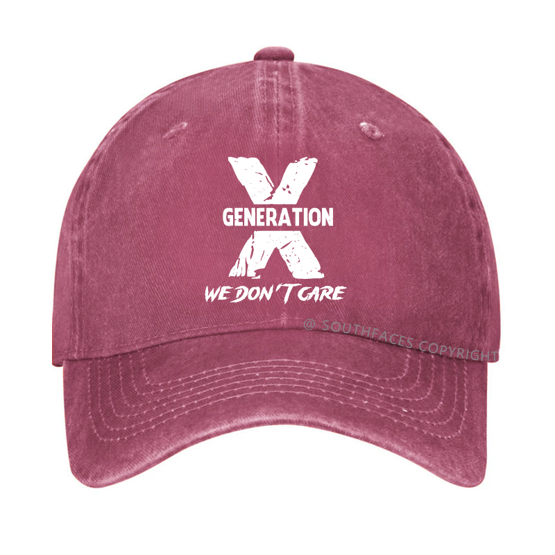 Generation X We Don't Care Funny Hat