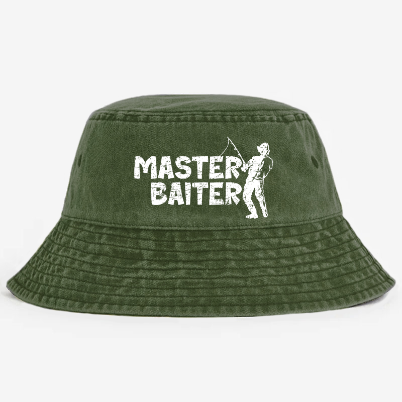 Master Baiter Fishing Funny Bucket Hat