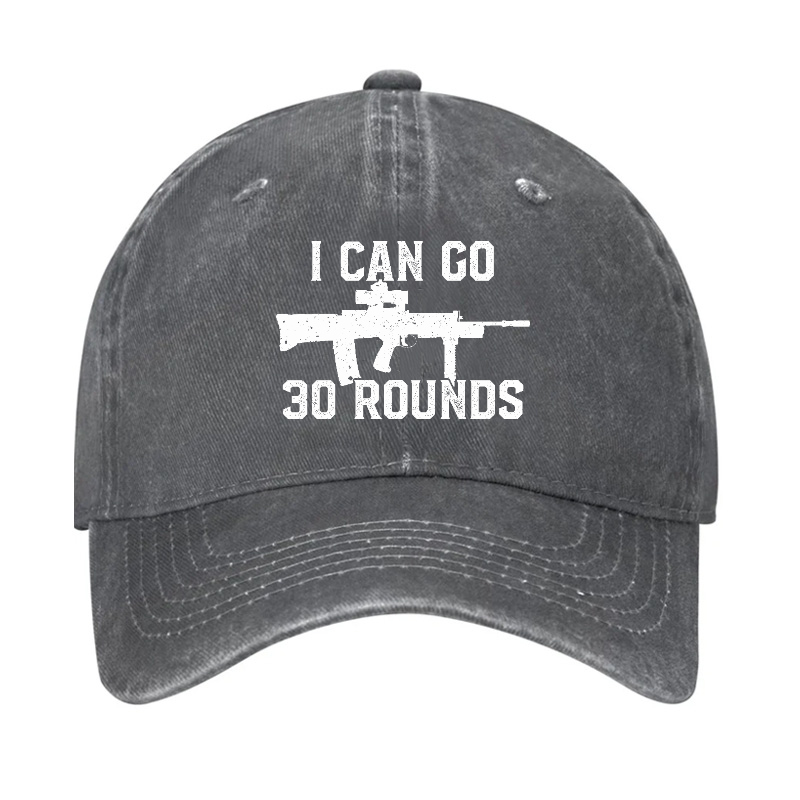 I Can Go 30 Rounds Gun Print Baseball Hat