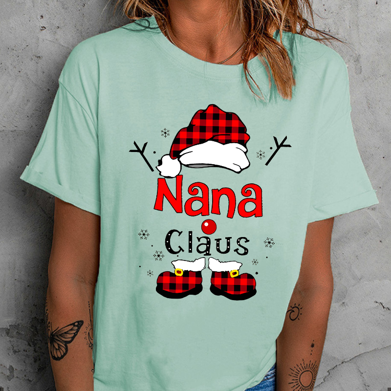 Christmas Grandma Claus Snowflake T-shirt