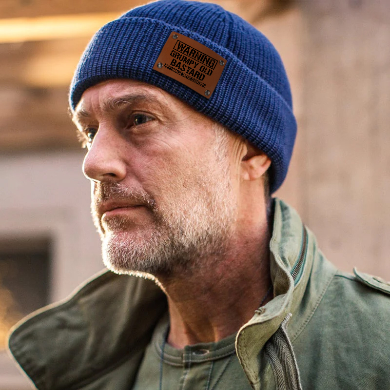 Warning Grumpy Old Bastard Approach With Caution Beanie