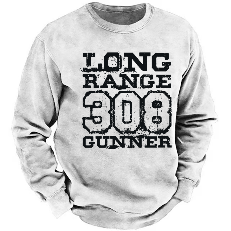 Long Range 308 Gunner Guns Print Sweatshirt