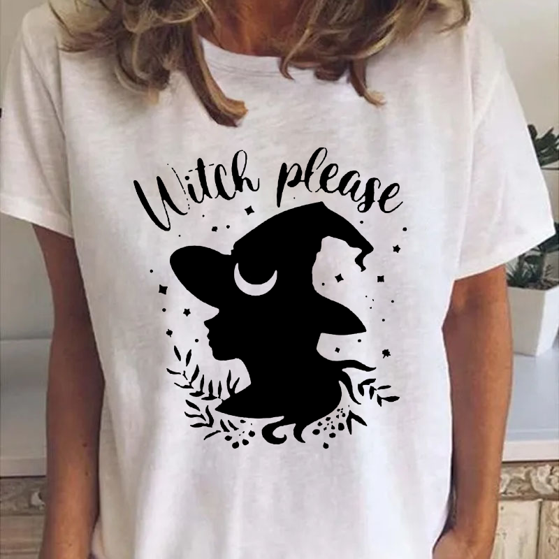 Halloween Witch Please Womans T-shirt
