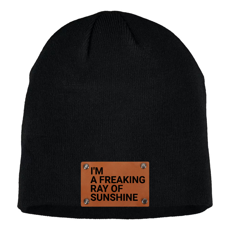 I'm A Freaking Ray Of Sunshine Funny Men's Beanie