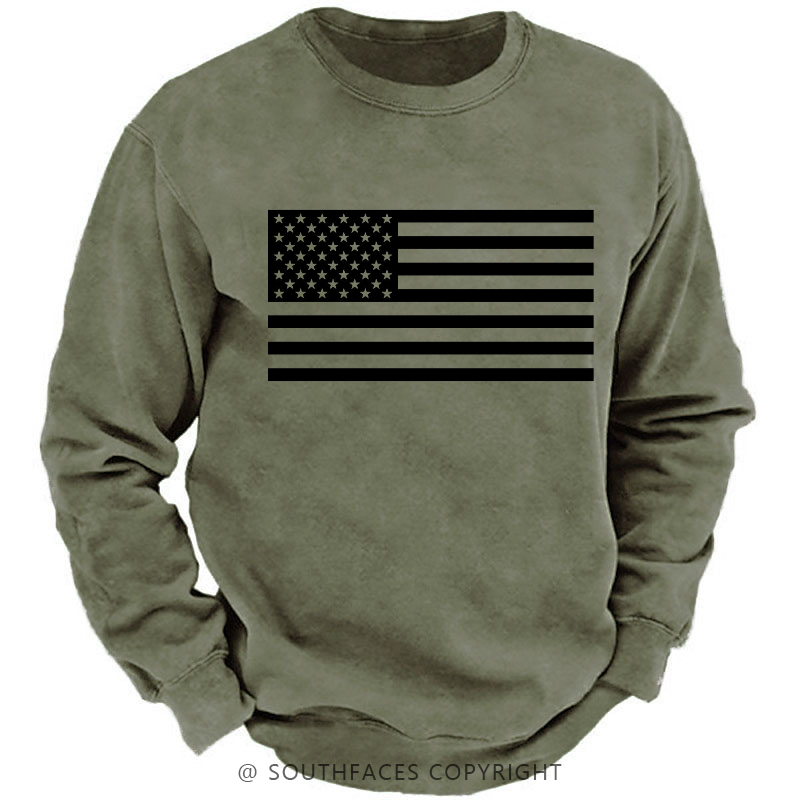 Classic American Flag Print For Men Sweatshirt