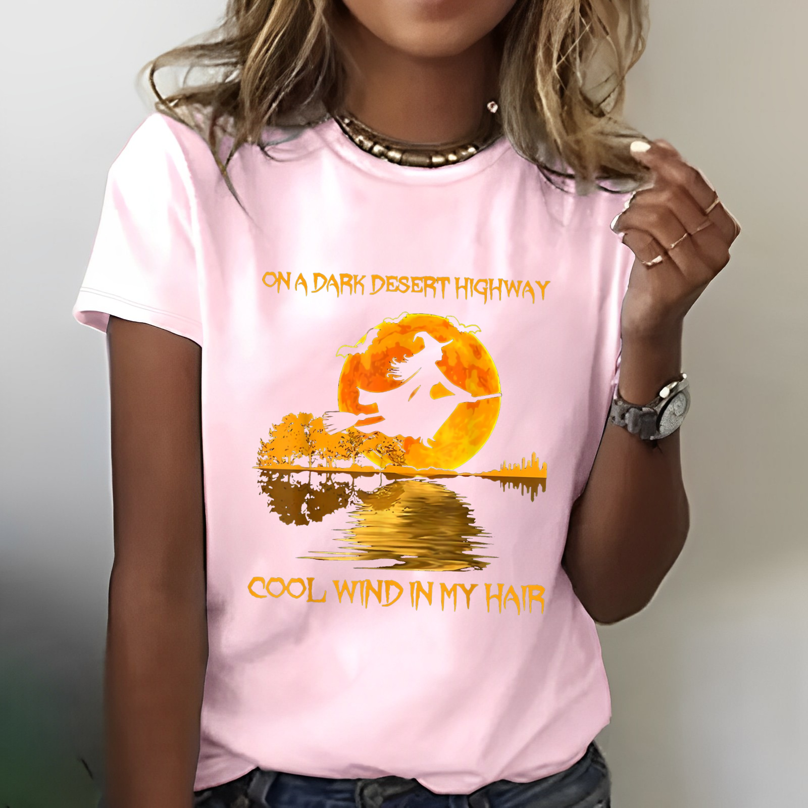 On A Dark Desert Highway Cool Wind in My Hair T-shirt