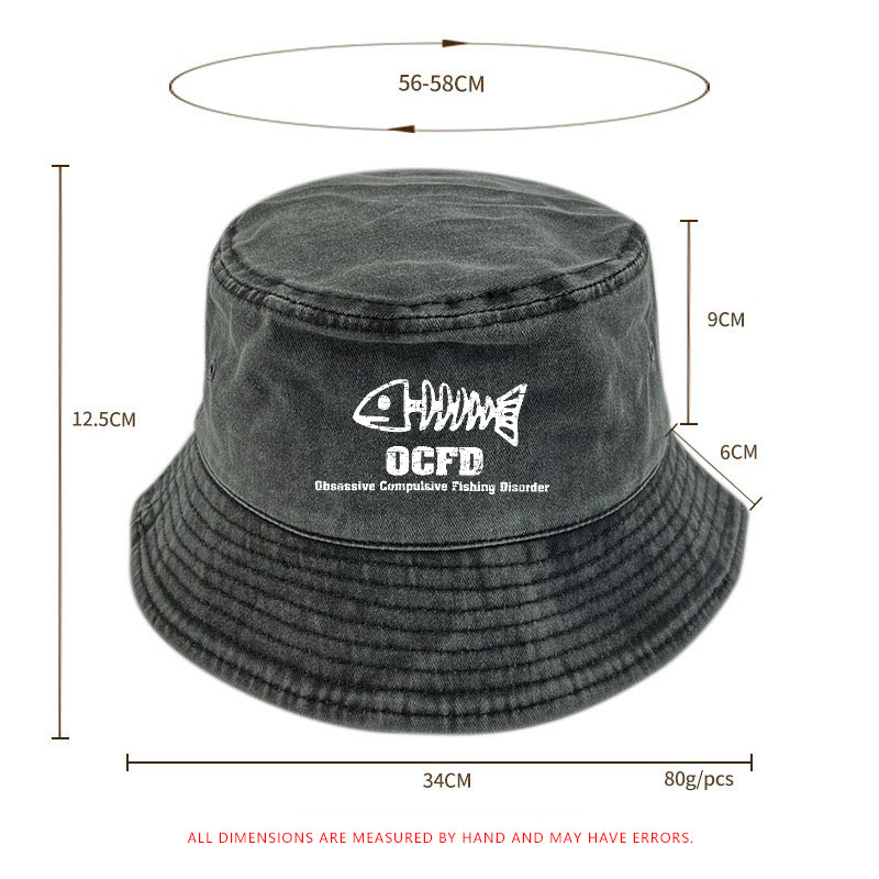 OCFD Obsassive Compulsive Fishing Disorder Funny Fishing Bucket Hat