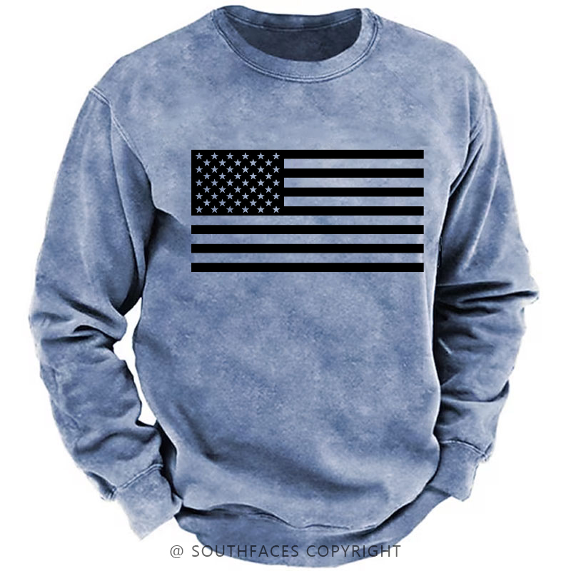 Classic American Flag Print For Men Sweatshirt